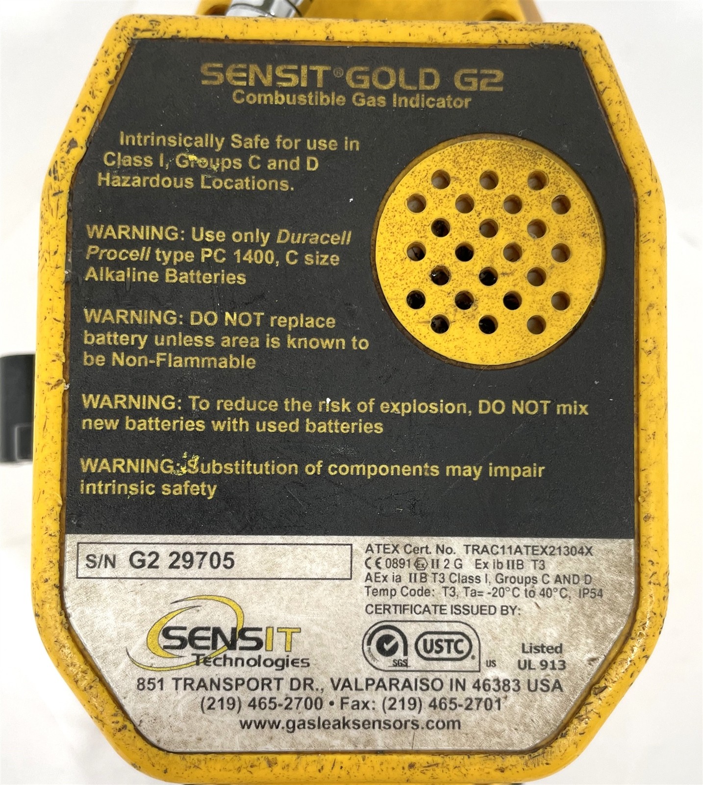 SENSIT Gold G2 Combustible Gas Leak Detector 911-00000-52/55 – * Case Only