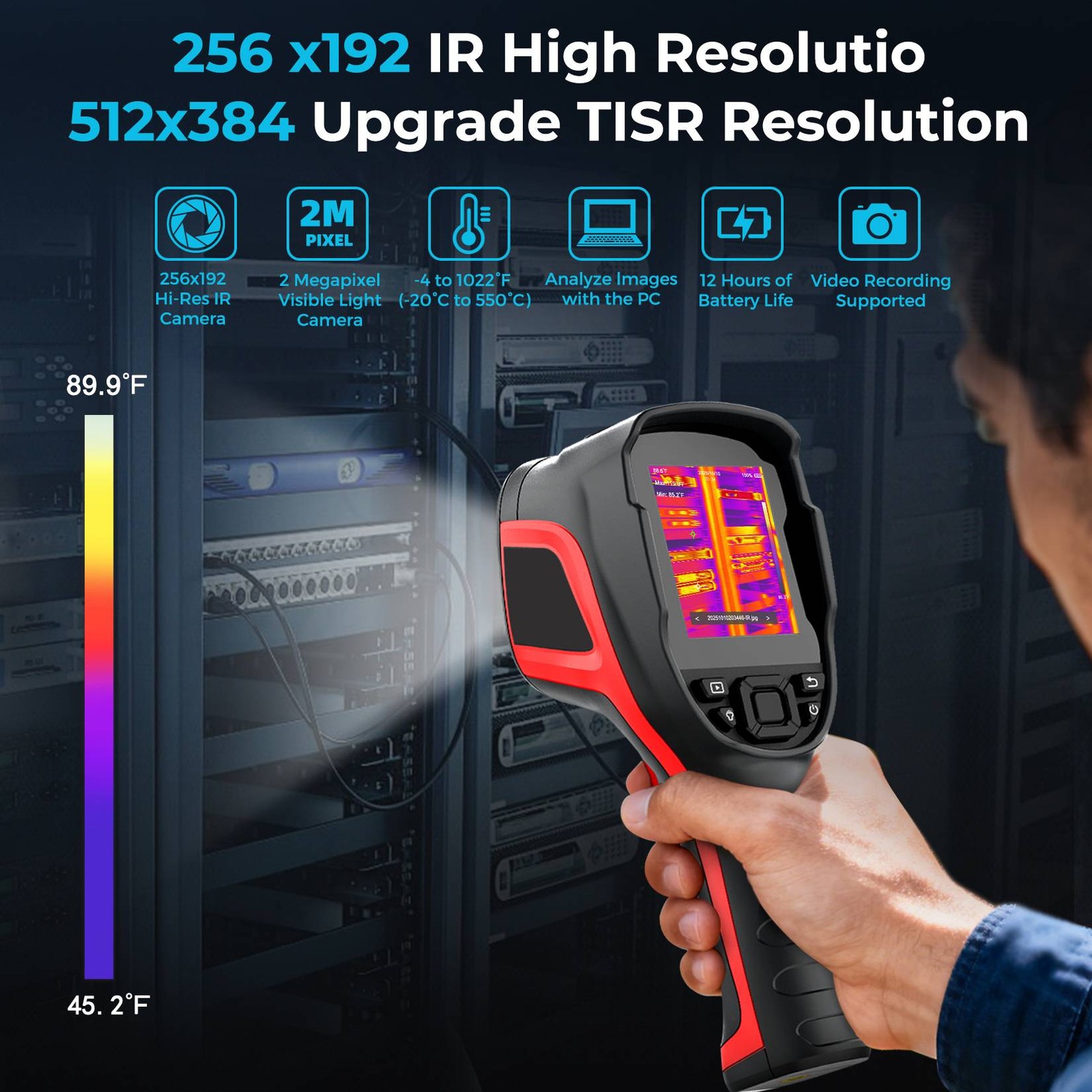 Handheld Thermal Imaging Camera W/32GB SD Card CX200+ Support Video Recording