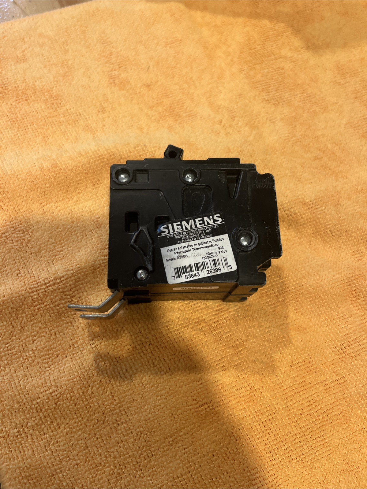 Siemens B290H 90 Amp 2 Pole Circuit Breaker Bolt-on Type BLH 120/240 Volt Used