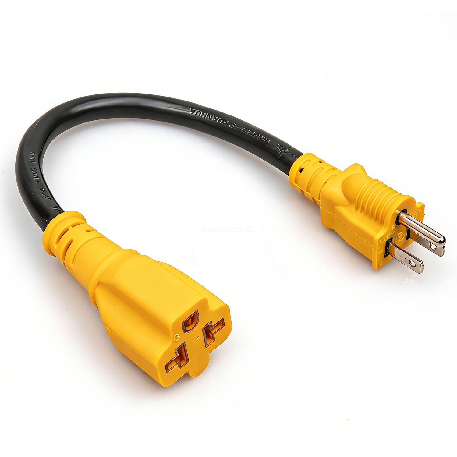 Household 15A to 20A T-Blade Adapter 12AWG NEMA 5-15P to 5-15R/20R 6-15R/20R ETL