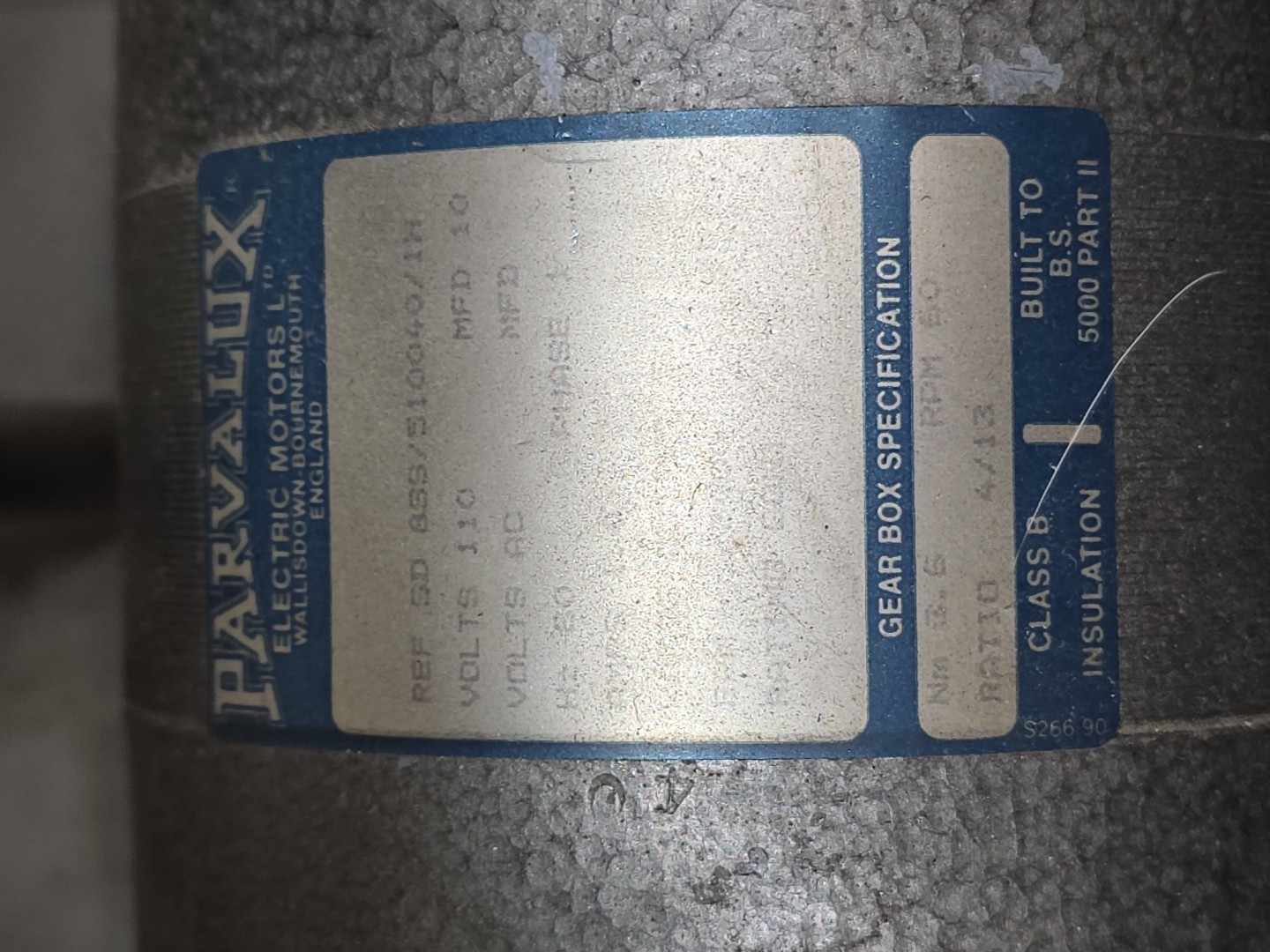 WALLACE A7 ABRASION TESTER FOR RUBBER/PLASTIC TESTER 110 VAC, EX WORKING COND