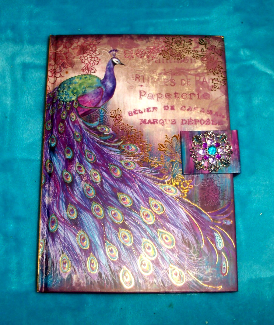2 Journal / Diary (PAPER BLANKS Mahogany Gold) + (PUNCH STUDIO Purple Peacock)