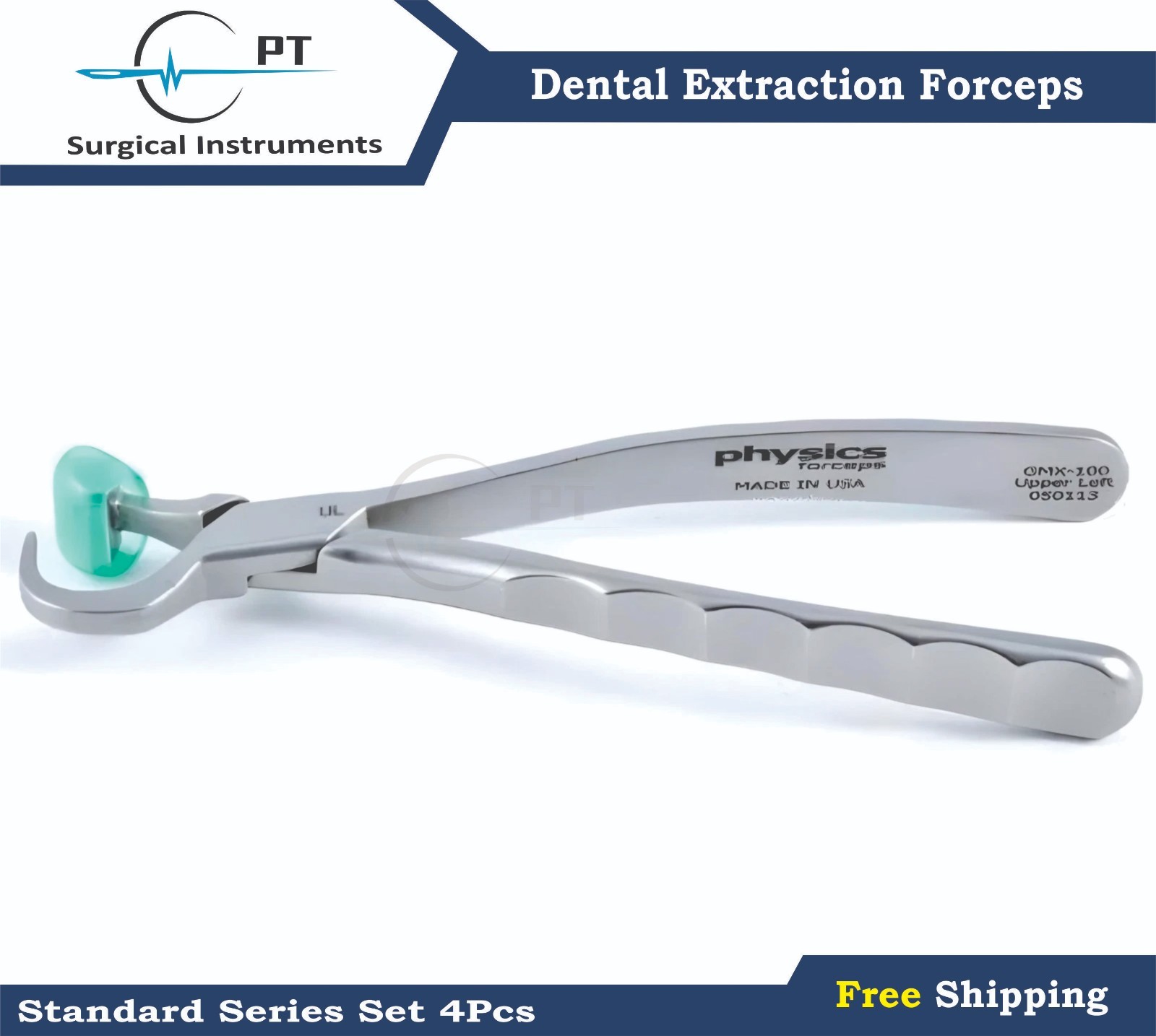 Dental Extraction Physics Forceps Standard Series Set Of 4 Pcs 45 Free Bumpers