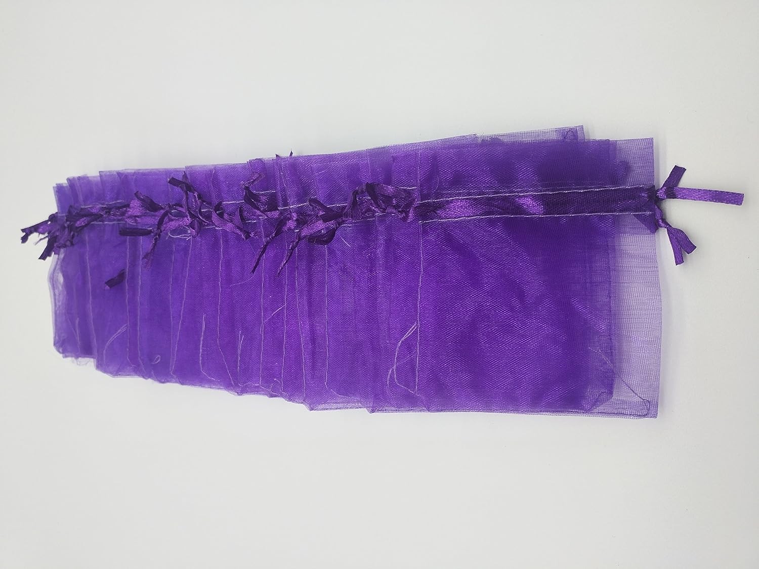 100pcs Sheer Organza Favor Bags 3×4» Jewelry 1 Count (Pack of 100), purple