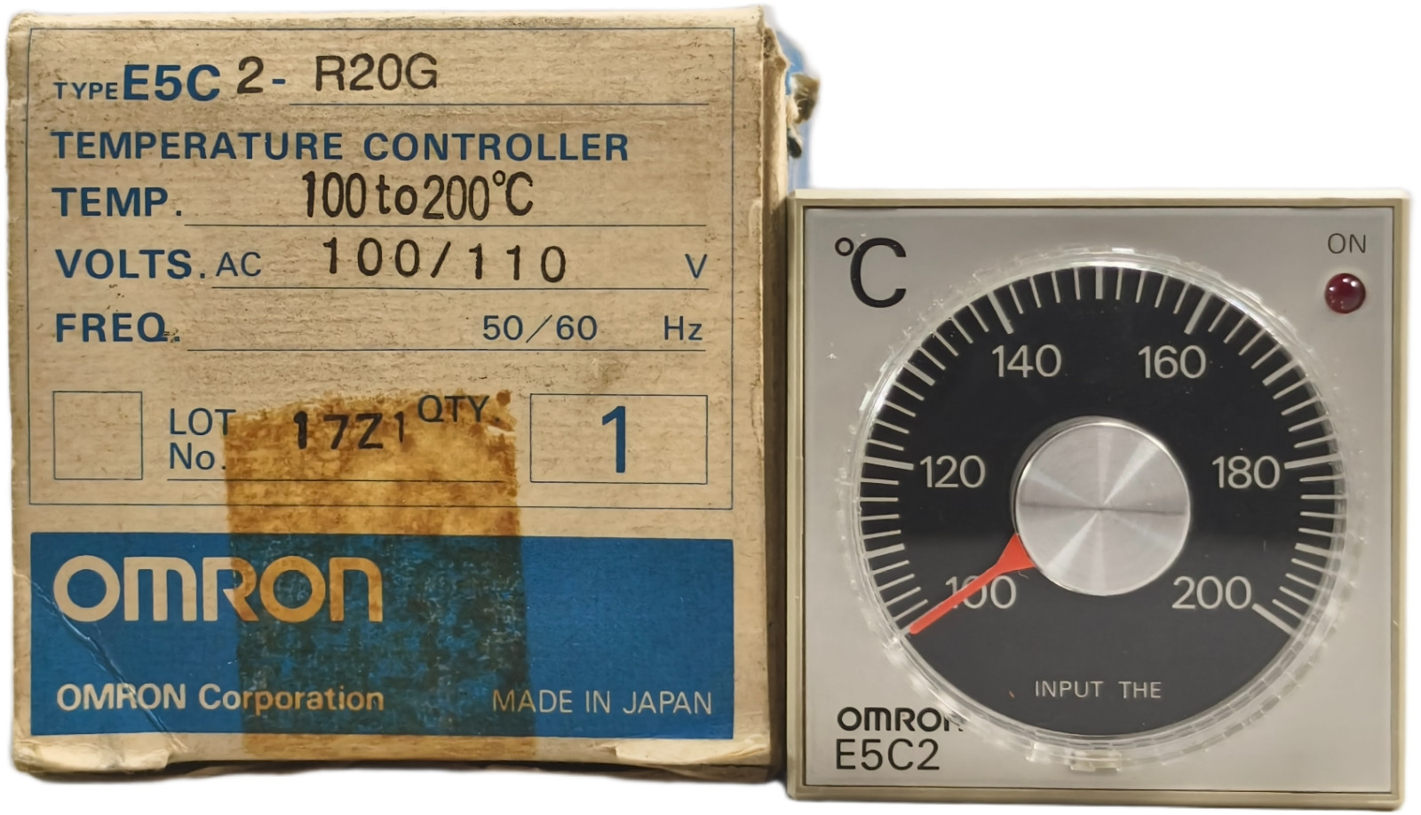 Omron Temperature Controller 100/110VAC 50/60 Hz 100 to 200*c E5C2-R20G