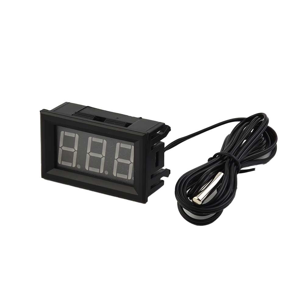 Large LCD Digital Thermometer Temperature Auto Car Meter Gauge With Probe DC 12V