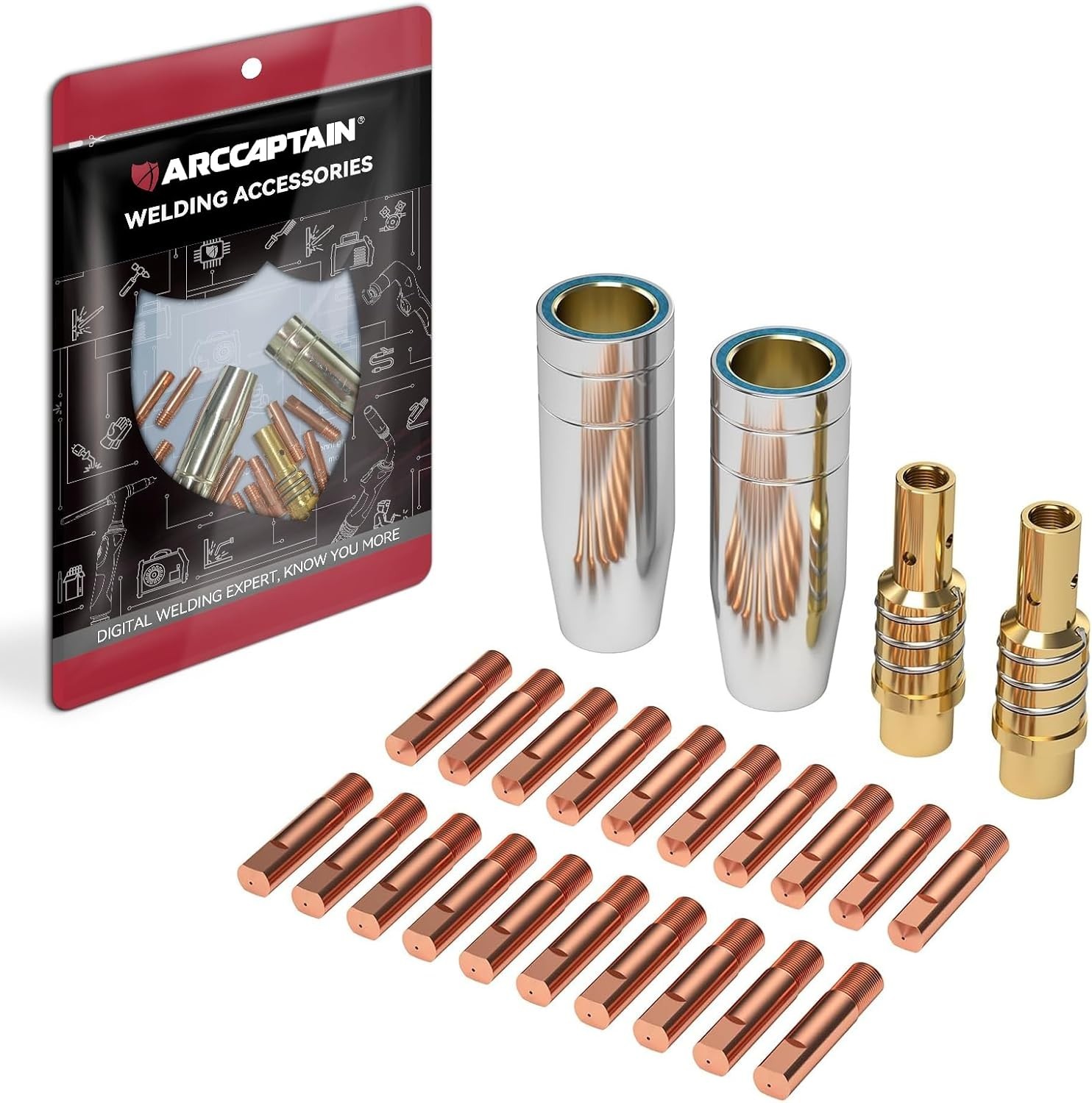 ARCCAPTAIN for MB15 15AK MIG Welding Gun Kit .035″ Contact Tip Nozzle Diffuse…
