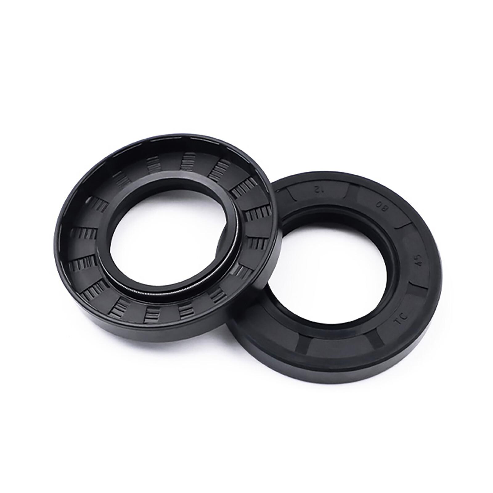 Metric NBR Oil Shaft Seal Dust Grease Seal TC Double Lip w/ Spring ID 45-60mm