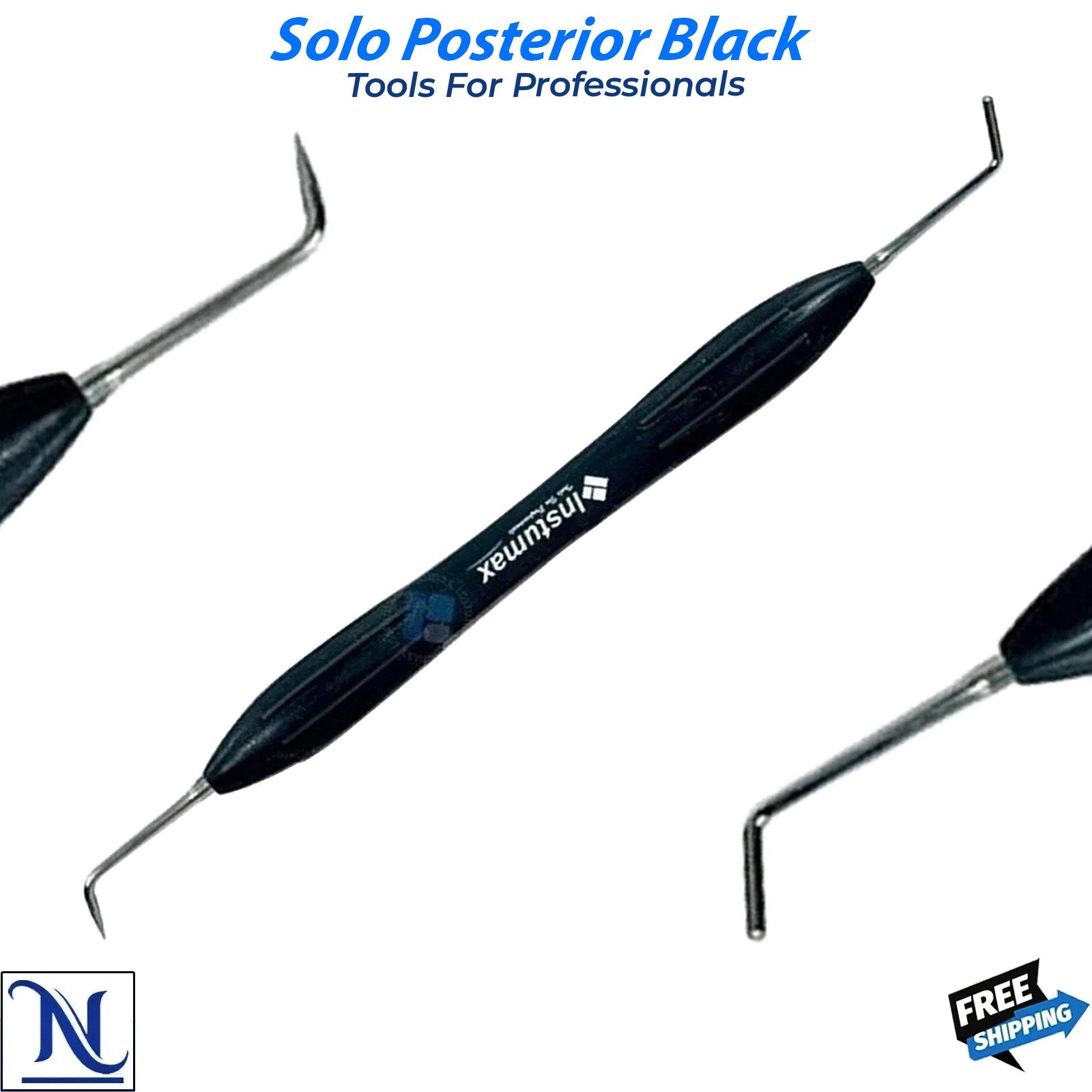 Premium Dental Composite Instrument Posterior Filling Tool Black Silicon Grip