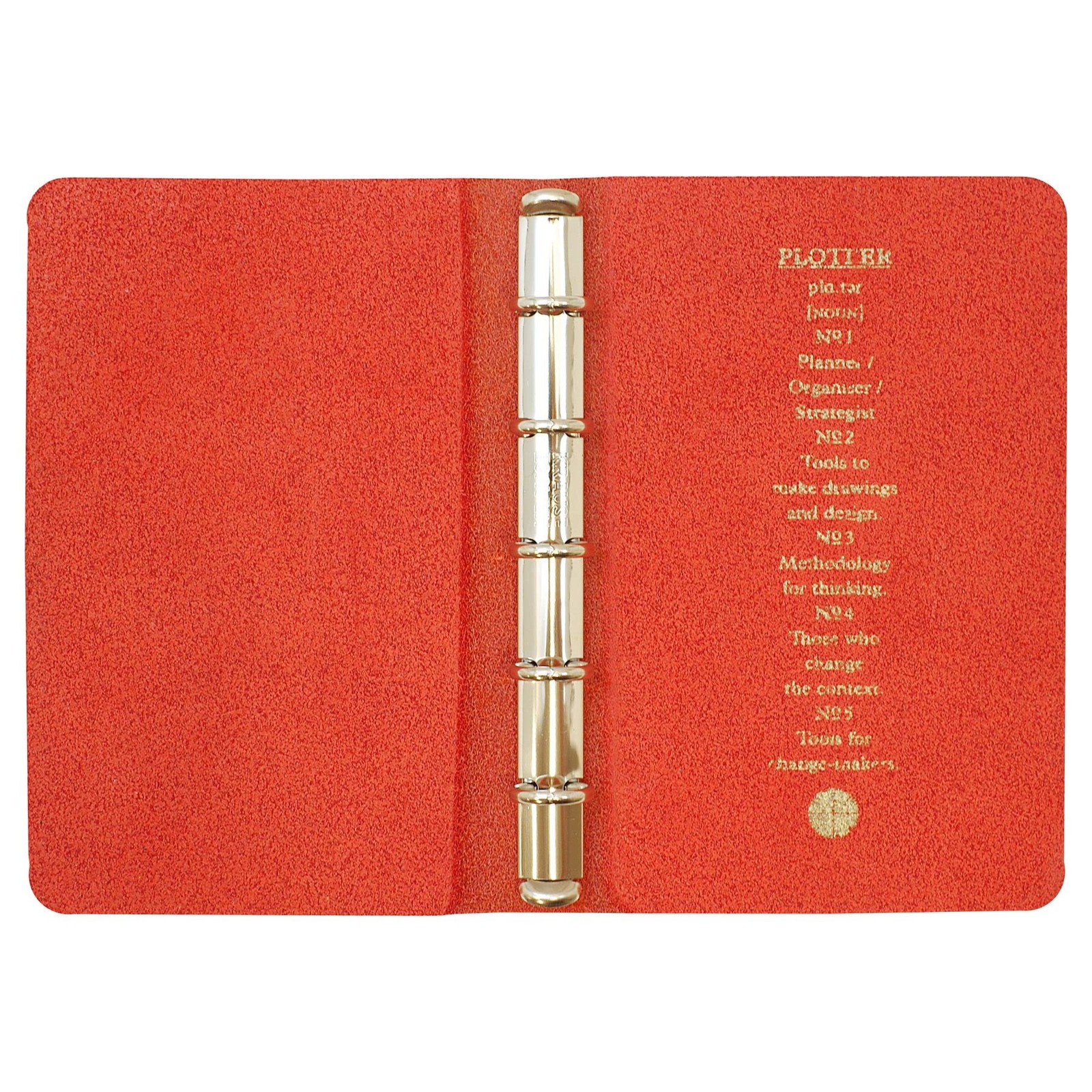 System Notebook Plotter Mini 5 Size Bridle 11mm Red Leather Binder 77717