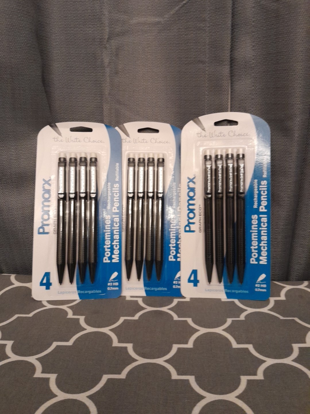 ProMarx Mechanical Pencils Portemines Refillable 0.7 HB#2 Graff Eco. Get 3 Packs