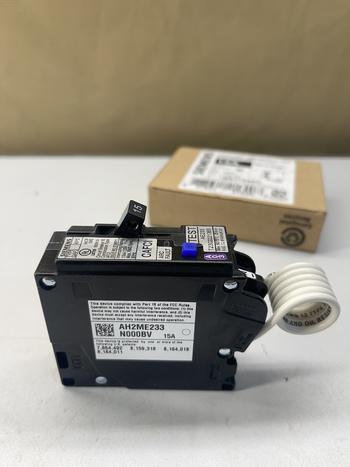 Siemens QA115AFC 1 Pole 15 AMP Arc Fault Combination Breaker AFCI New In Box