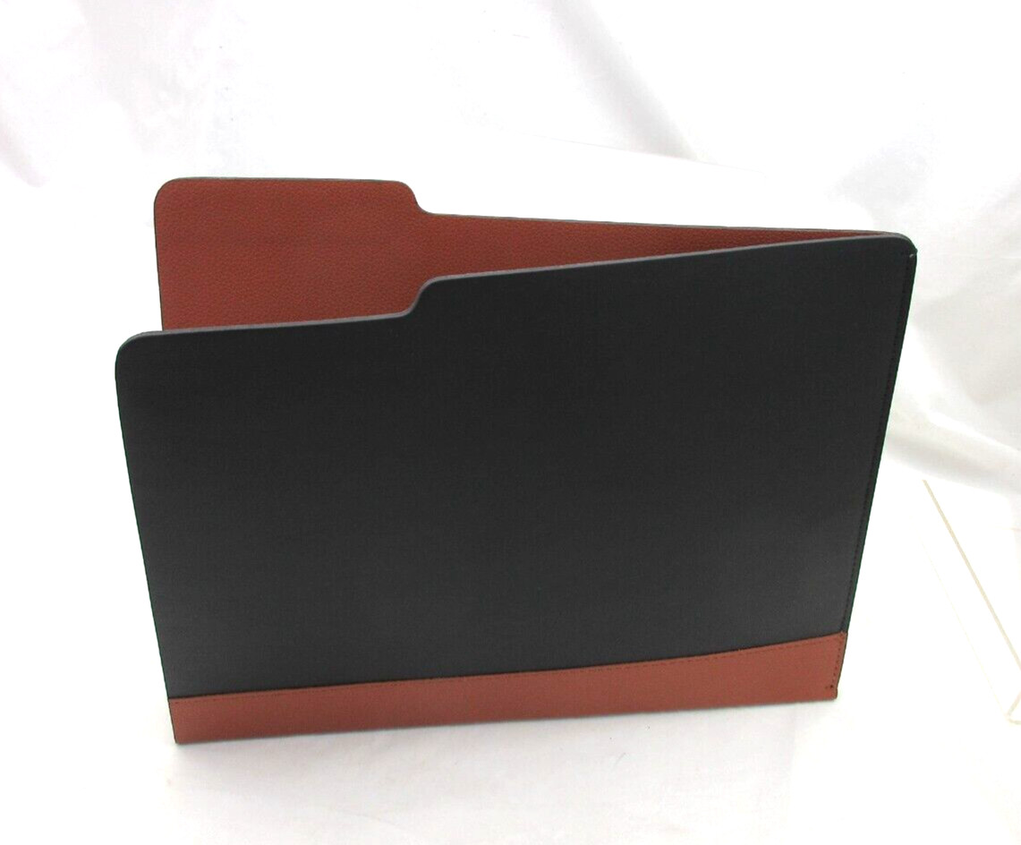 File Folder Leather by Graphic Image Made in America Black w Saddle