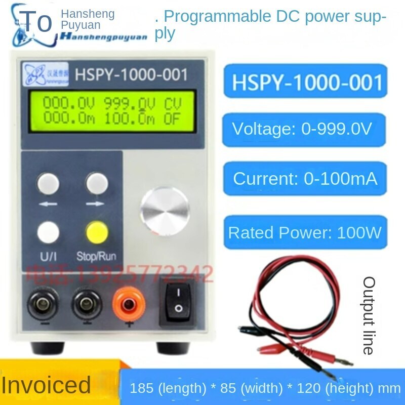 1000V 0.1A DC Programmable Power Supply Output of 0-1000V With RS232 Port