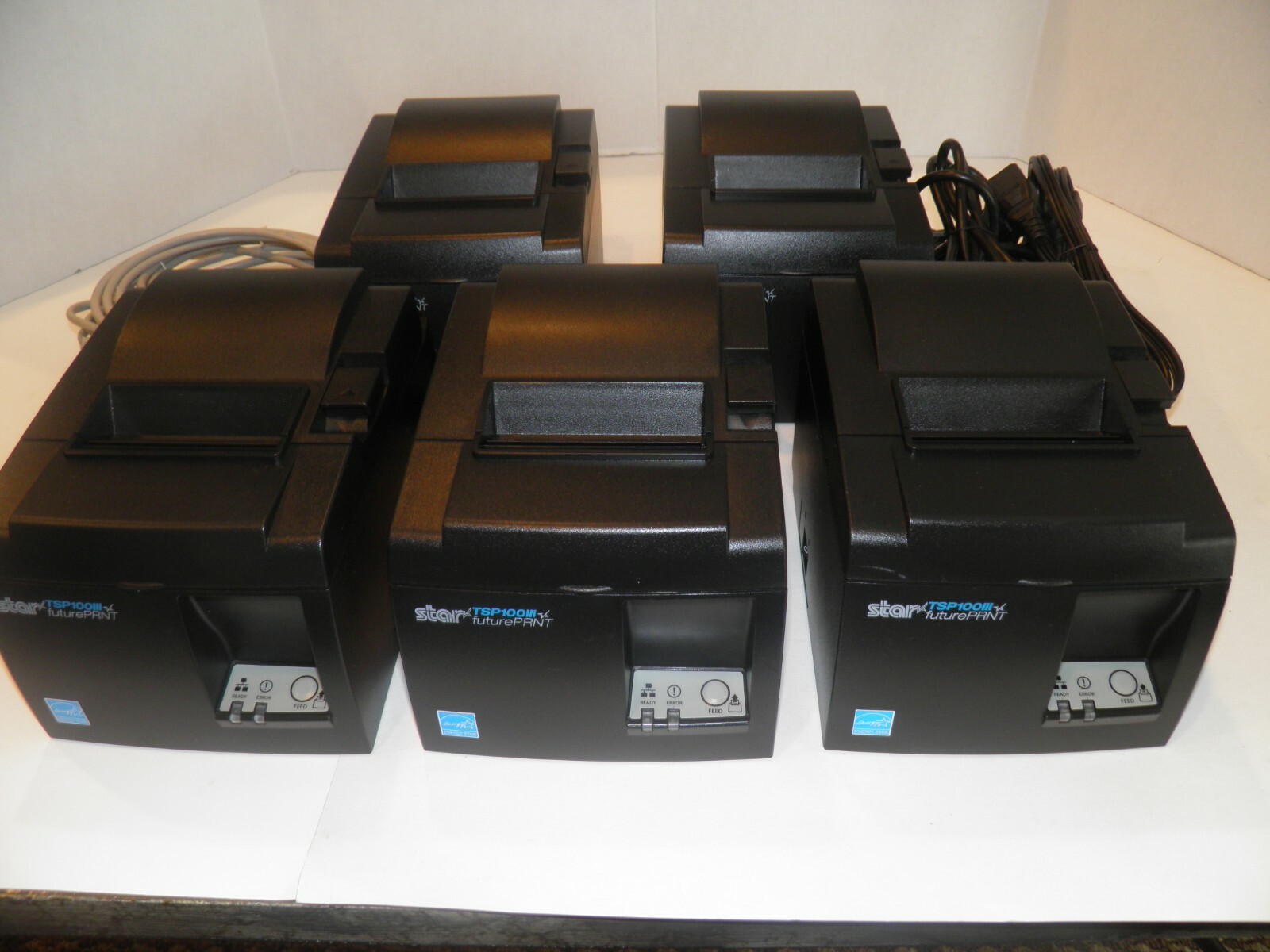 Star TSP100 Thermal POS Receipt Printer TSP143IIILAN w power cord ETHERNET