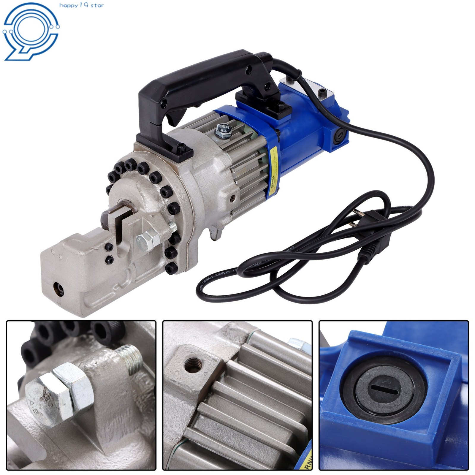 Hydraulic Rebar Cutter 1350W RC-22 3/20»-7/8» Adjustable Dust-Free Operation
