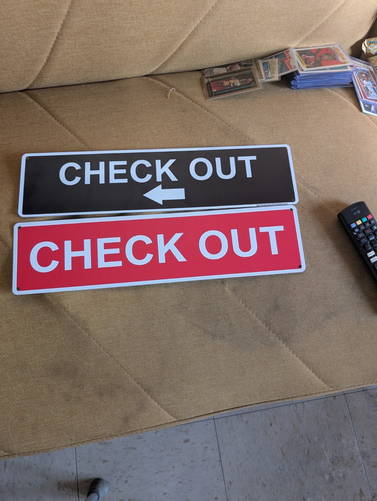 2 Signs Check Out