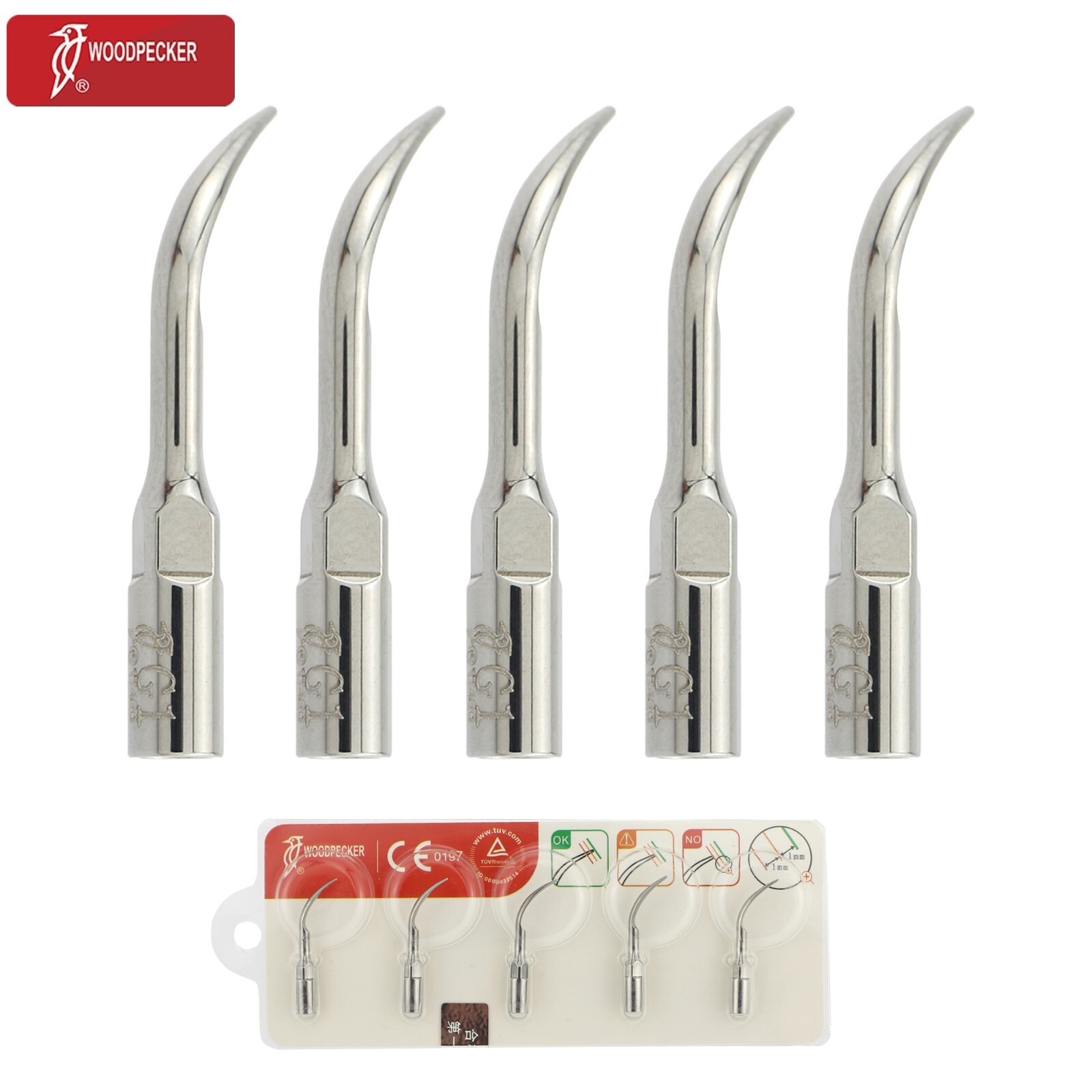 Woodpecker Dental Ultrasonic Scaler LED Handpiece HW-5L For EMS Tip G1 G4 P1 P3