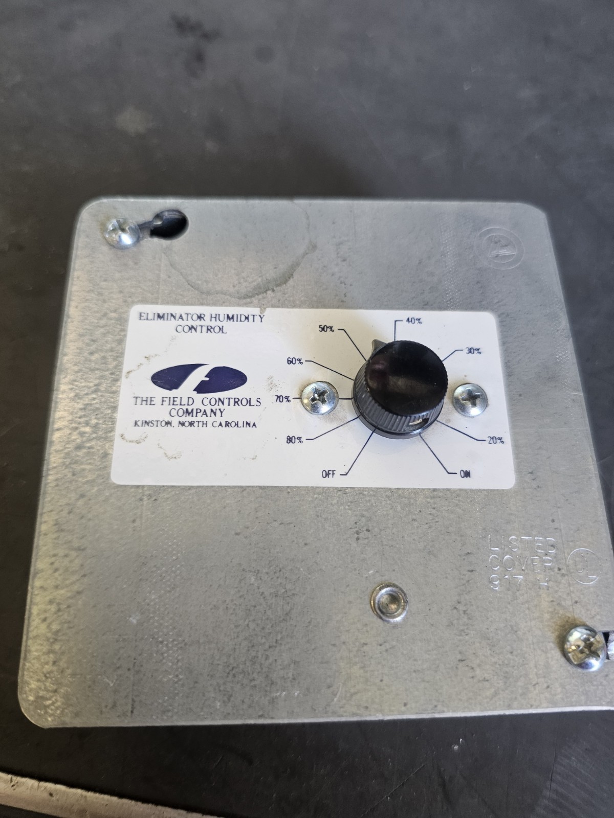 Field Controls EDH-1 Dehumidistat Control 120V 20-80% RH