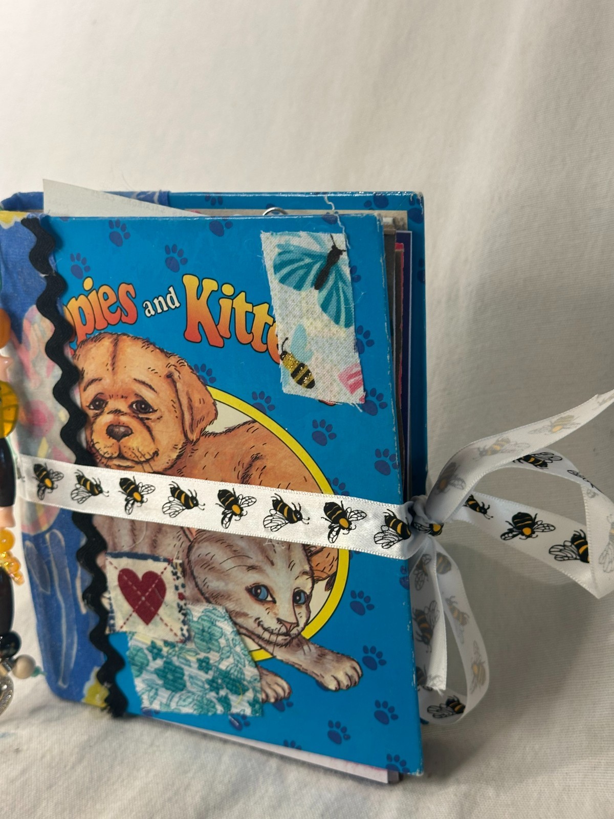 Junk Journal OOAK Scrapbooking Etc. Handmade Book Upcycled Puppies Kitties Pets