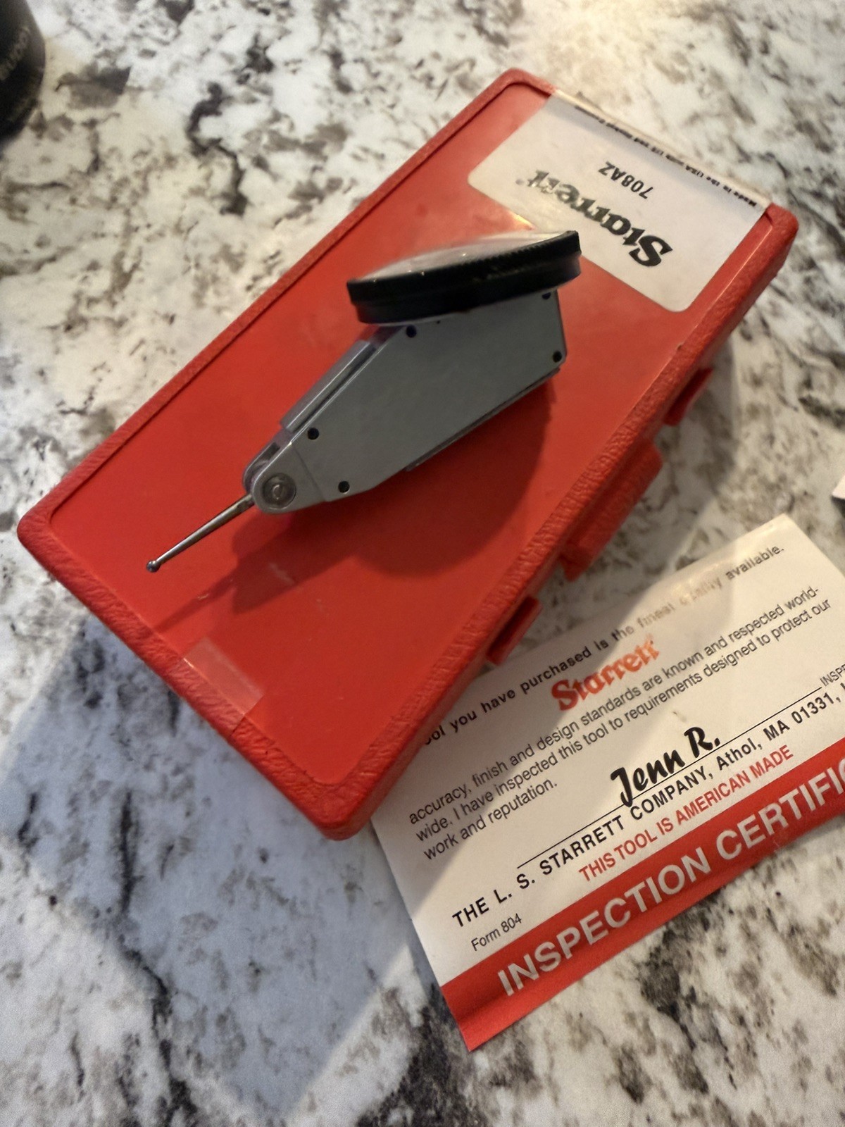 STARRETT 708AZ Dial Test Indicator,Hori,0 to 0.010 In