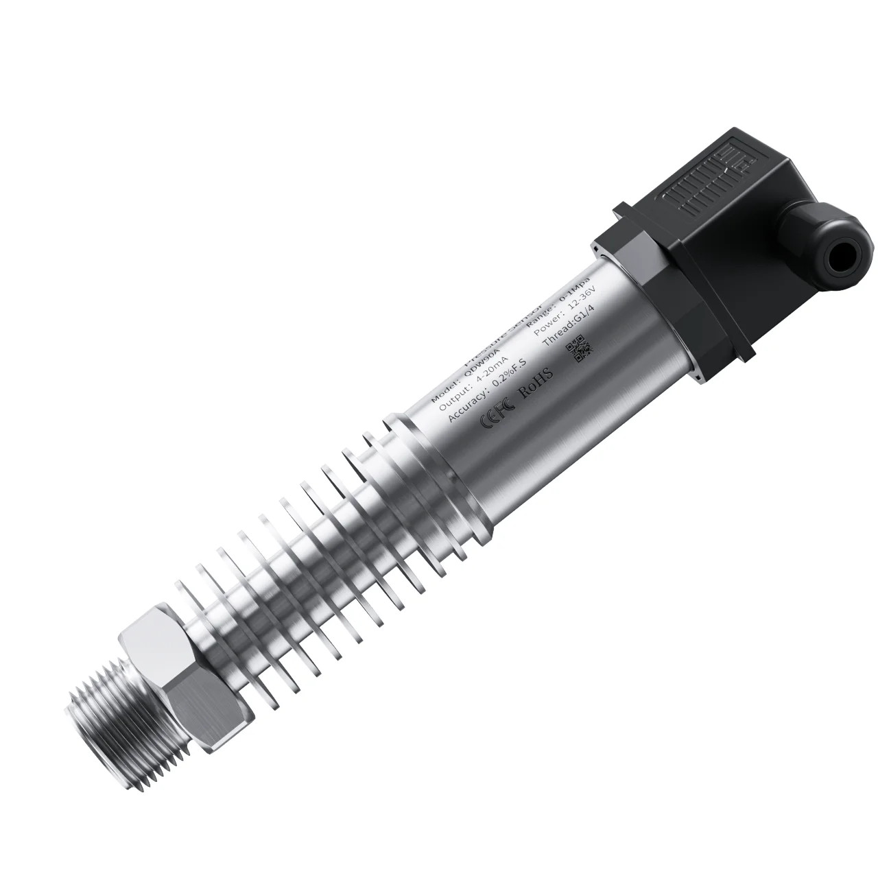 G1/4″ High Temperature Pressure Transmitter 4-20mA 0-10V 20kpa/1.6Mpa Sensor