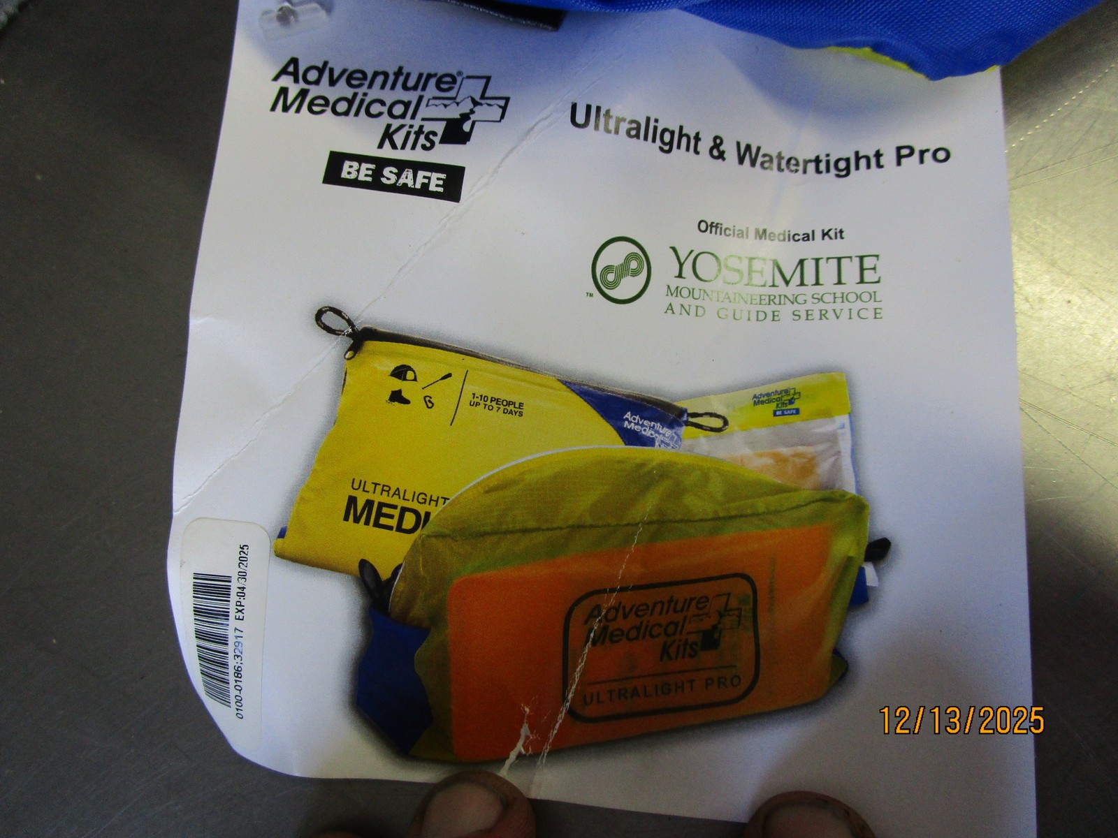 Adventure Medical Kit Ultralight Watertight Medical Kit Pro 1-10 People