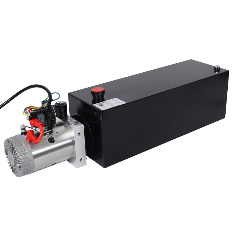 Hydraulic Pump 15 Quart Single Acting Dump Trailer Pump Power Unit 12V DC SAE#6