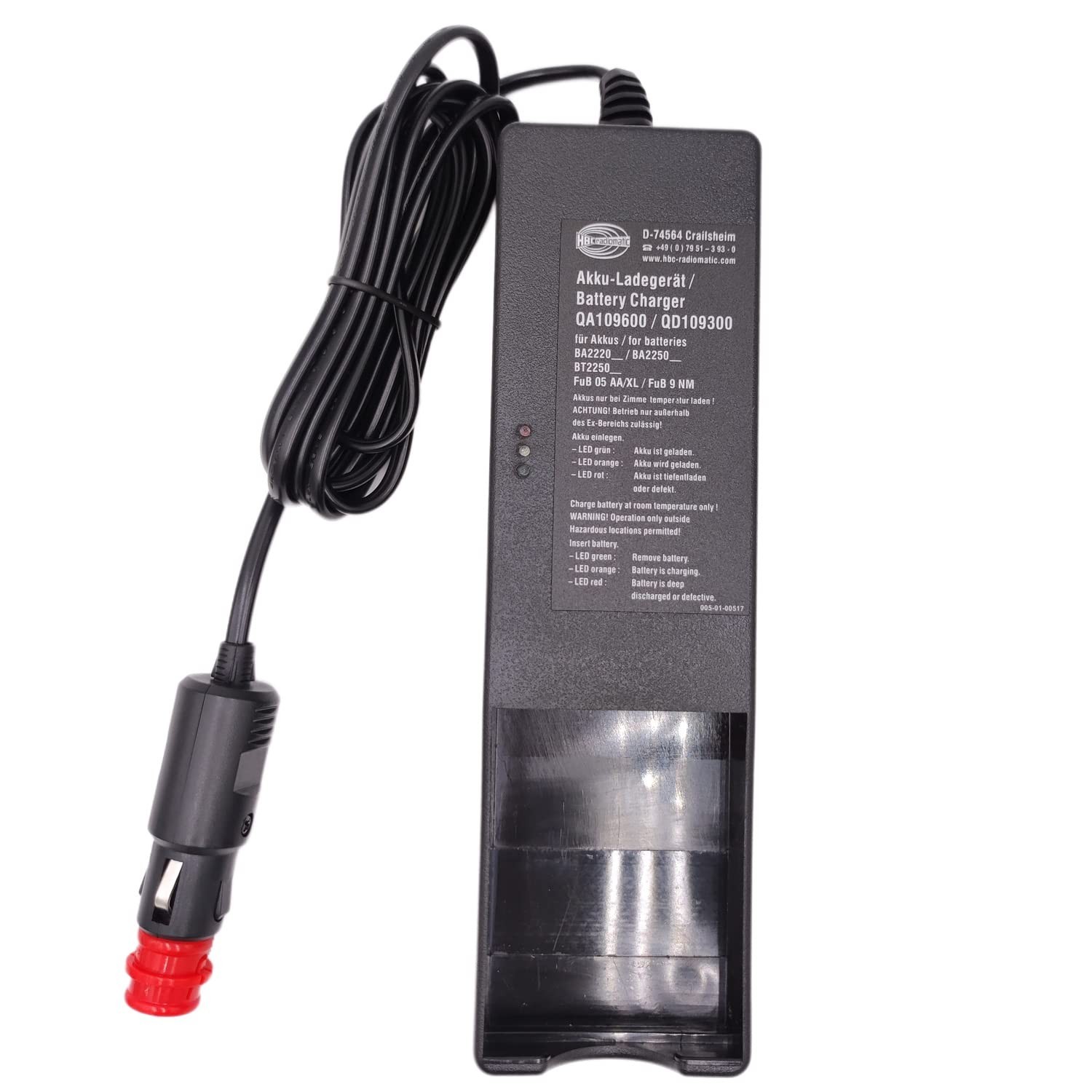DC 10-30V QA109600 QD109300 Remote Battery Charger for HBC Radiomatic BA22503…