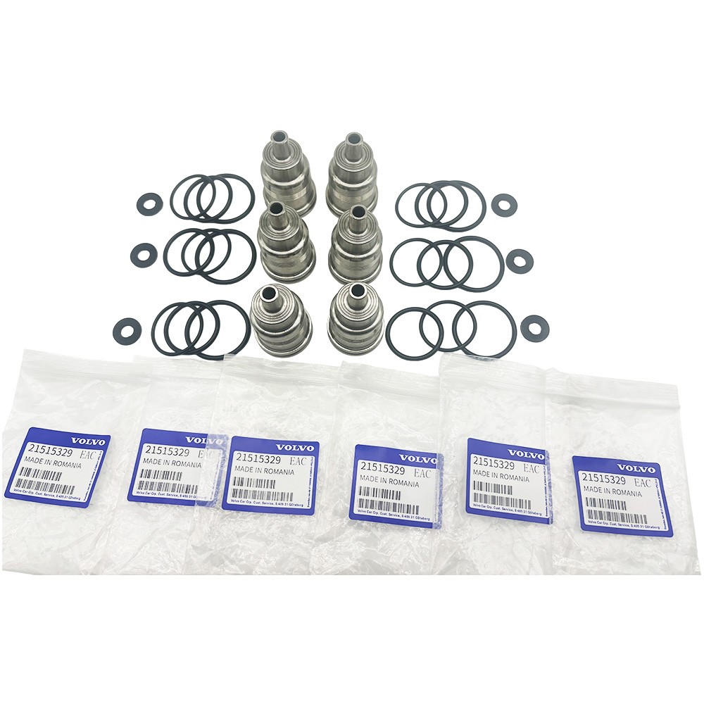 21515329 21401136 For Volvo D13 D11 D16 6PCS Fuel Injector Sleeve Cup Set