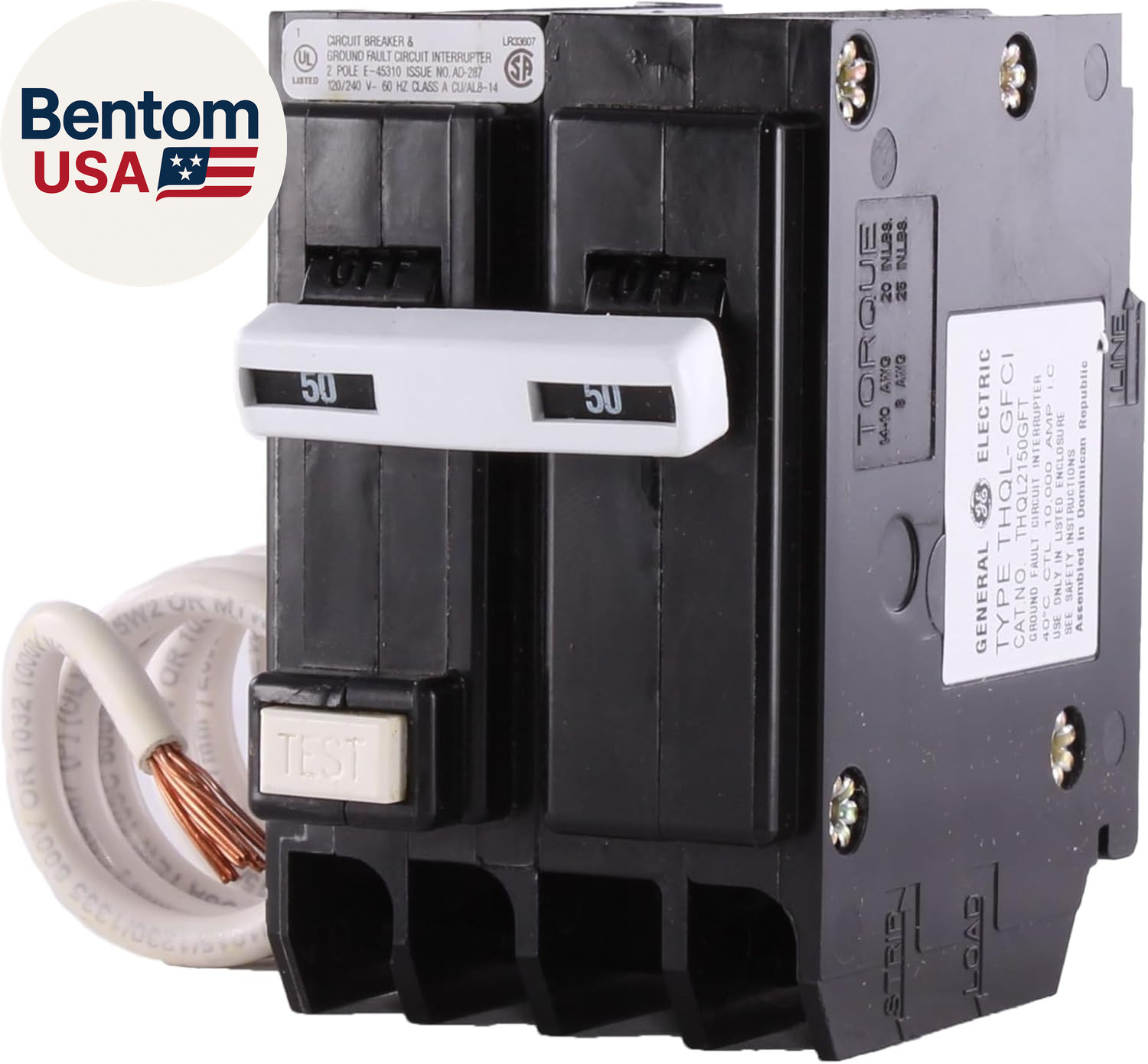 Q-Line® THQL2150GFT 50A 240-Volts Double Pole Circuit Breaker • 50 Amp Double Po