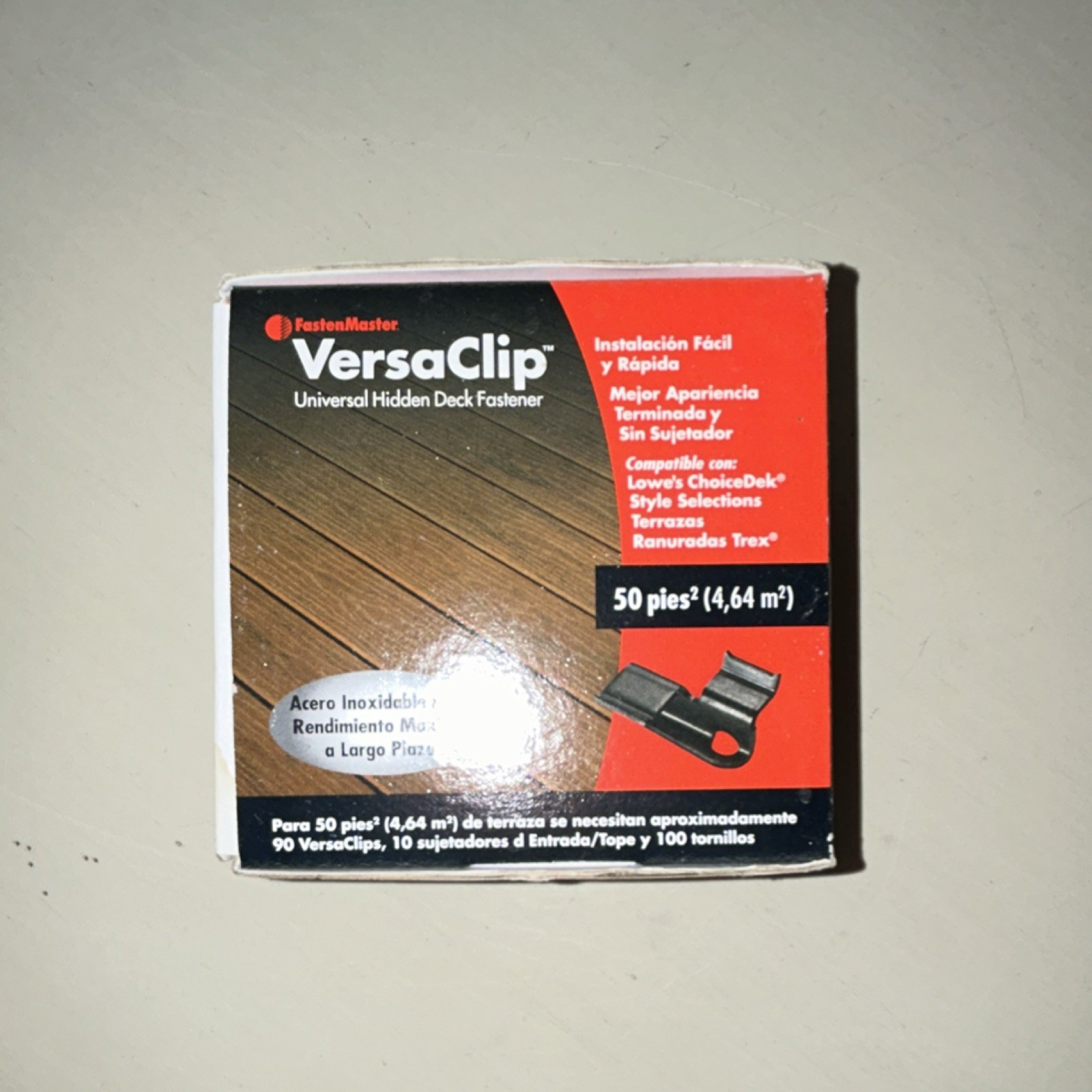 FastenMaster VersaClip Stainless Steel Hidden Deck Fasteners Kit 50 sqft