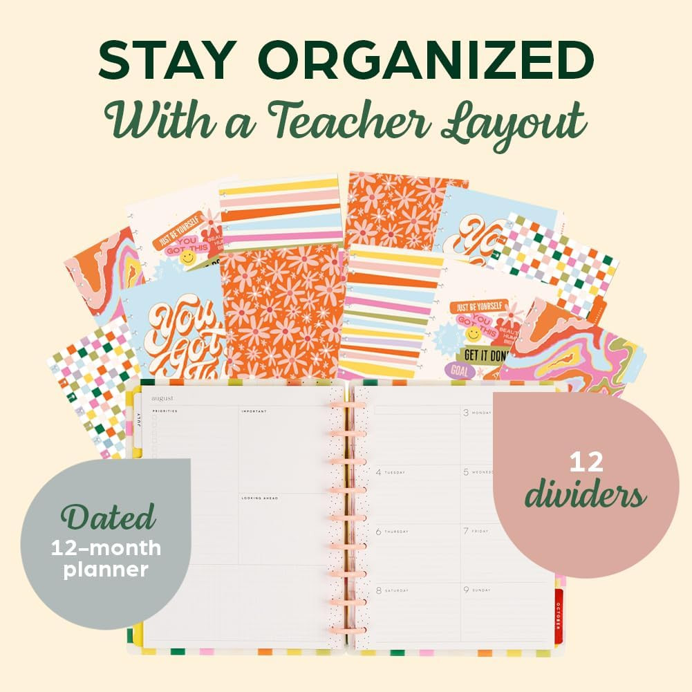 Happy Planner Disc-Bound 12-Month July 2026–June 2027 Planner with 3 Extra Month
