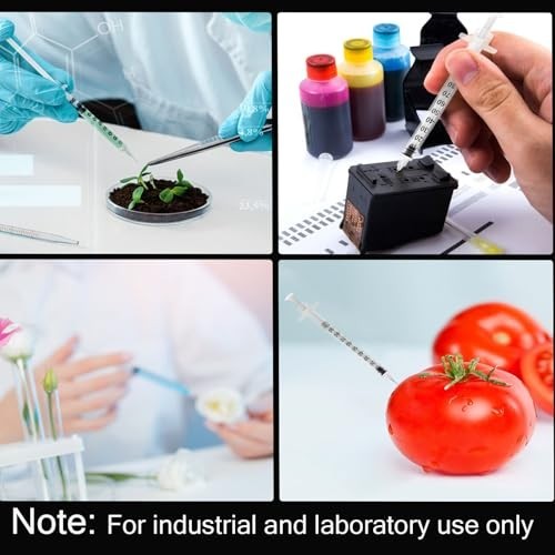 100 Pack 1ml 31G 5/16in Syringes Individually Wrapped Single Use Lab