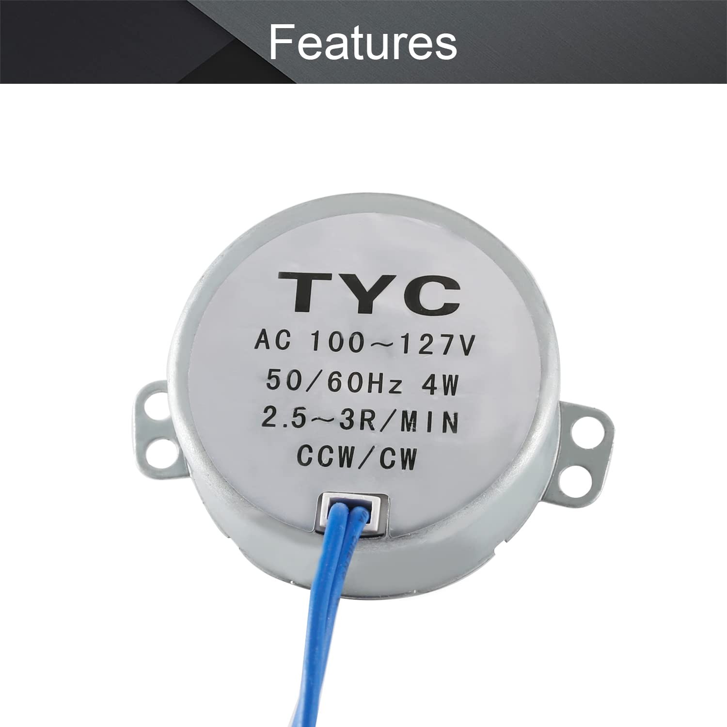 1Pc Synchronous Motor AC 110V 2.53RPM Turntable Motor CW/CCW Direction 4W TYC…