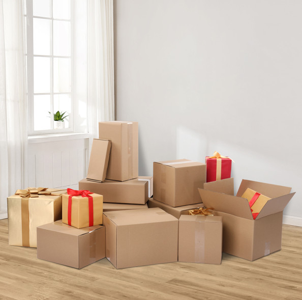 50pcs 8 «x 8″ X 8 » Thick 3mm Corrugated Cardboard Box in Kraft Paper Color