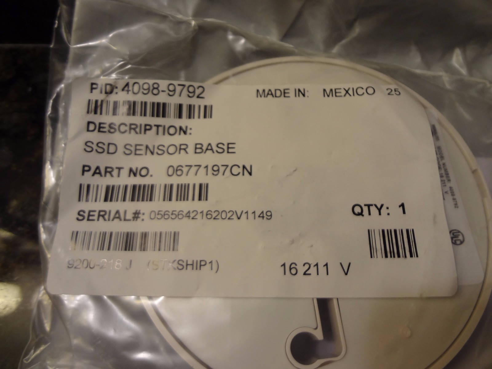 BRAND NEW SIMPLEX 4098-9792 SSD SENSOR BASE 0677197CN FREE SHIPPING !!!