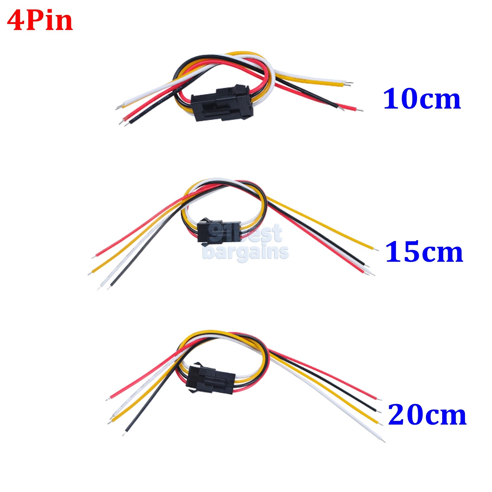 2 3 4 5 6 pin Male Female JST SM 2.54mm Pitch Connector Cable Plug Wire Lot