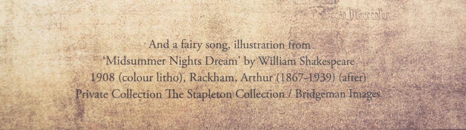 Figments Studio Art Frame Fairy Song Journal Diary Shakespeare 6″x 9″ Inches New
