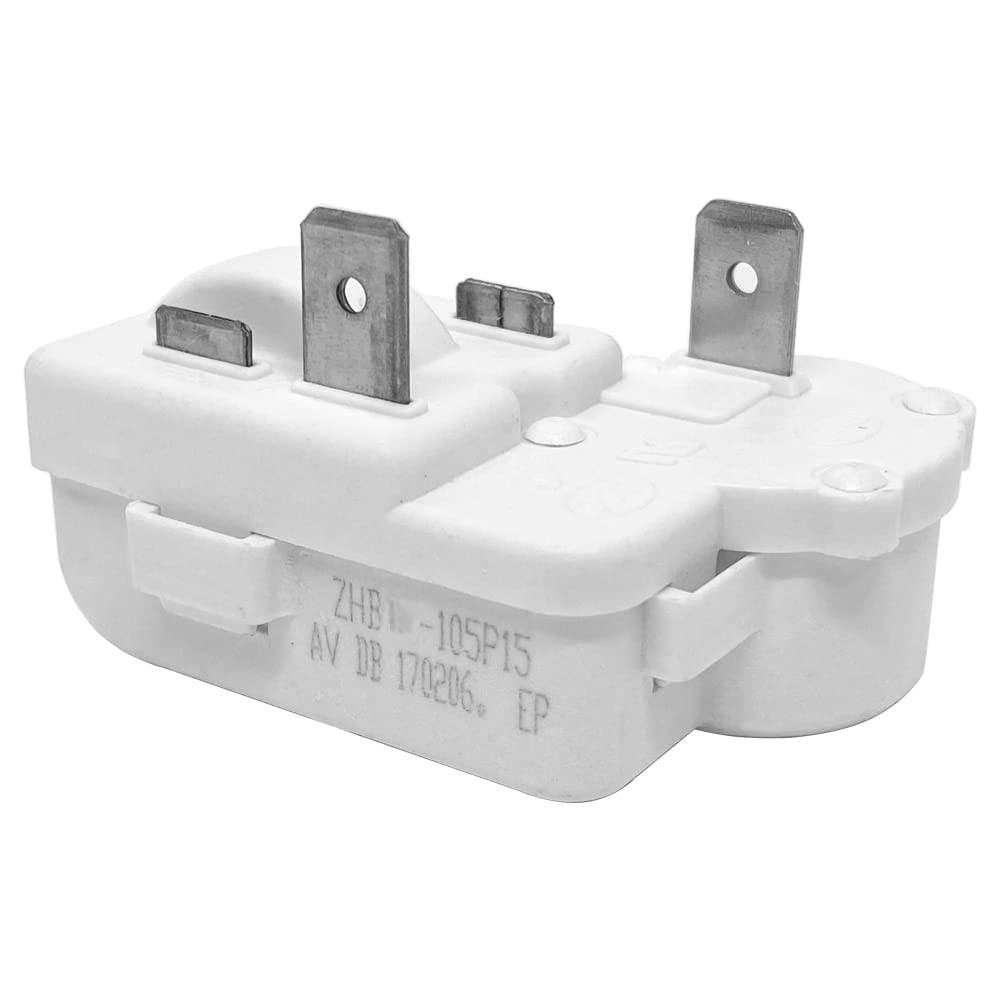 2Pin Refrigerator Compressor PTC Starter Relay Over 1.77×1.26×1.07inch, White