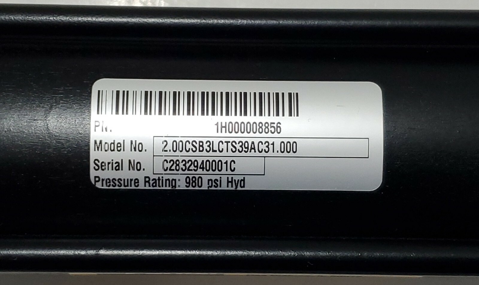 *NEW* Parker 2.00CSB3LCTS39AC31.000 Hydraulic Cylinder 2″ I.D. 31″ Stroke 980PSI