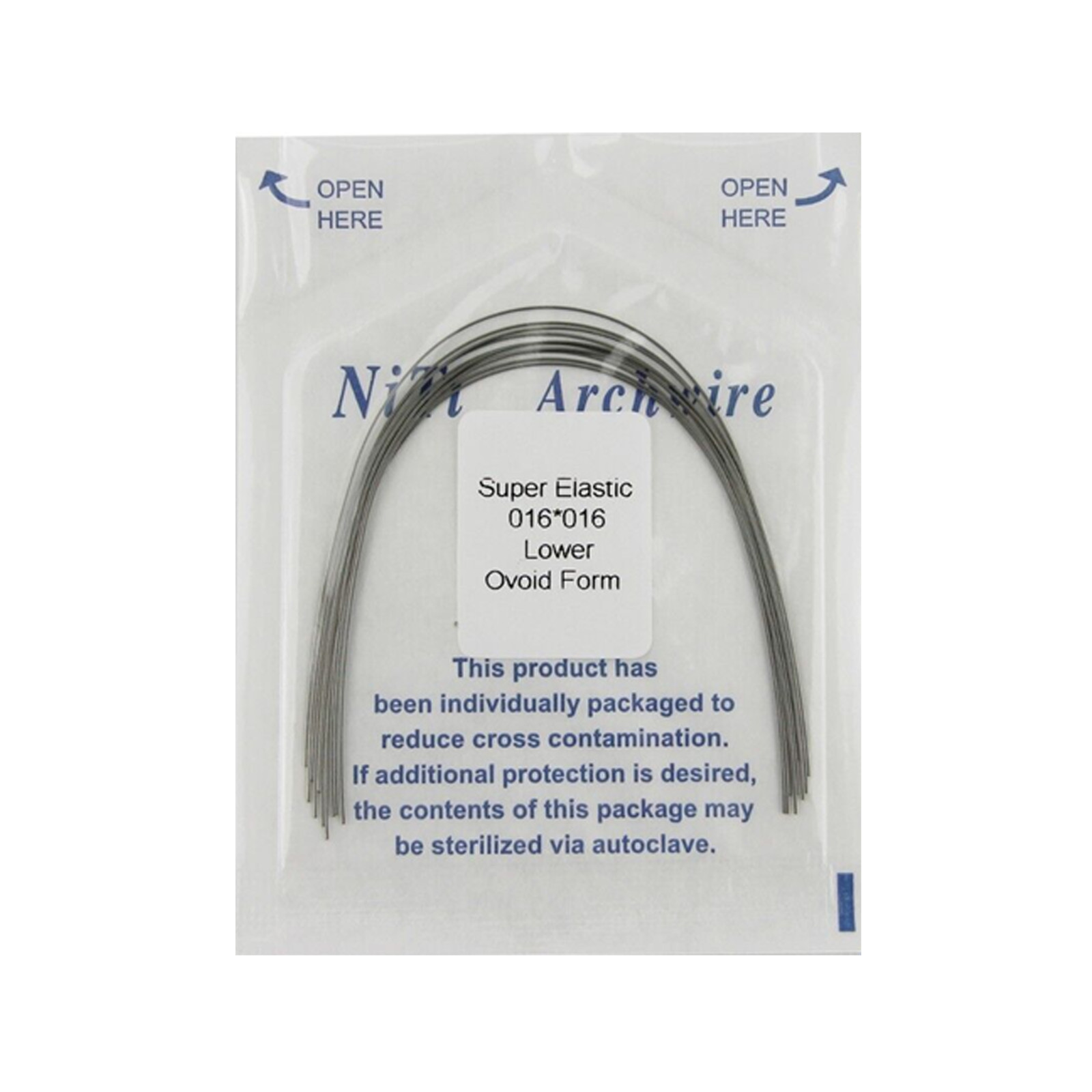 10pcs/pk Orthodontic Arch Wire Niti Stainless Steel Round Rectangular Natural