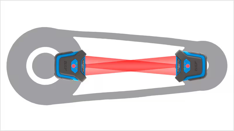 SKF TKBA 21 Belt alignment, pulley side, red laser, 2 laser units | Factory NEW