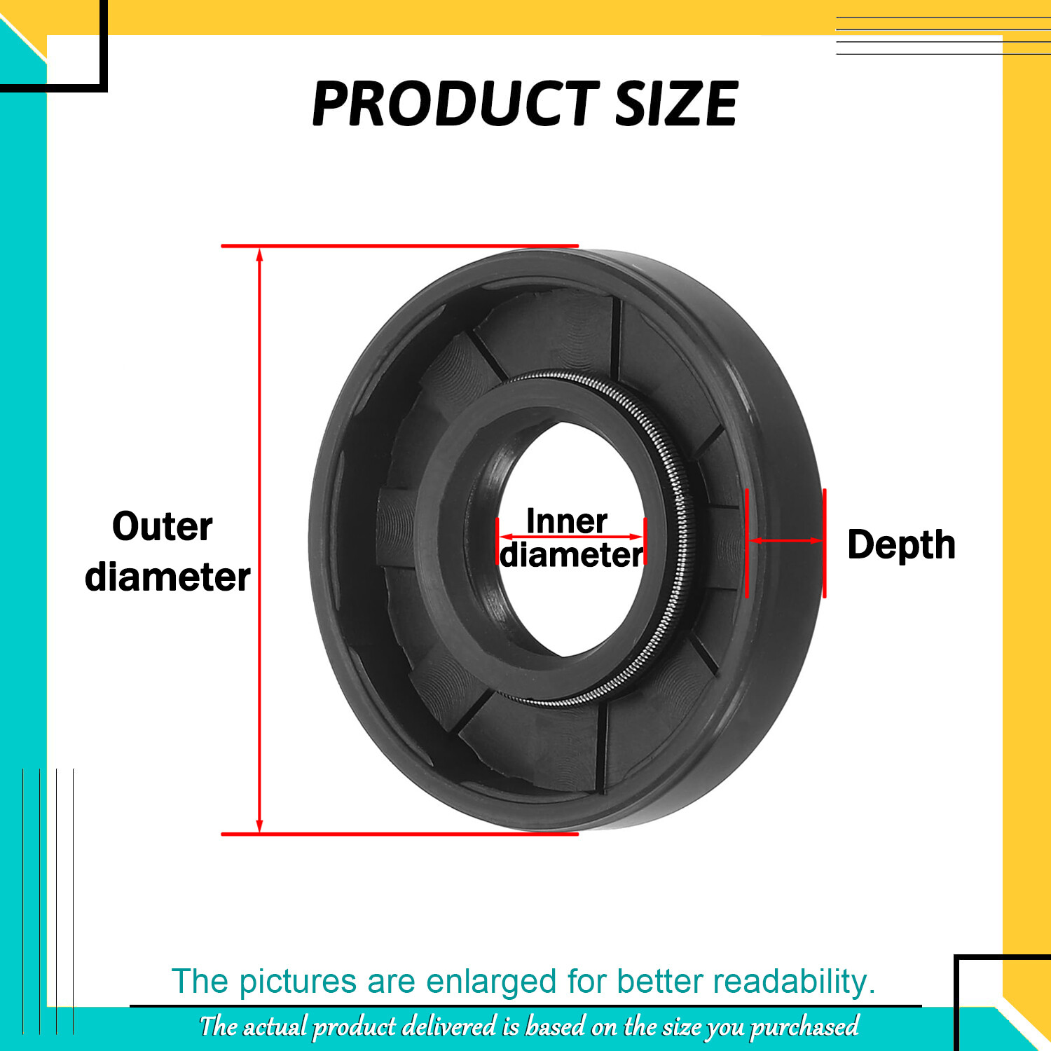 NBR Rotary Shaft Oil Seal /Lip Seal Nitrile 36mm to 38.1mm Shaft pick your size
