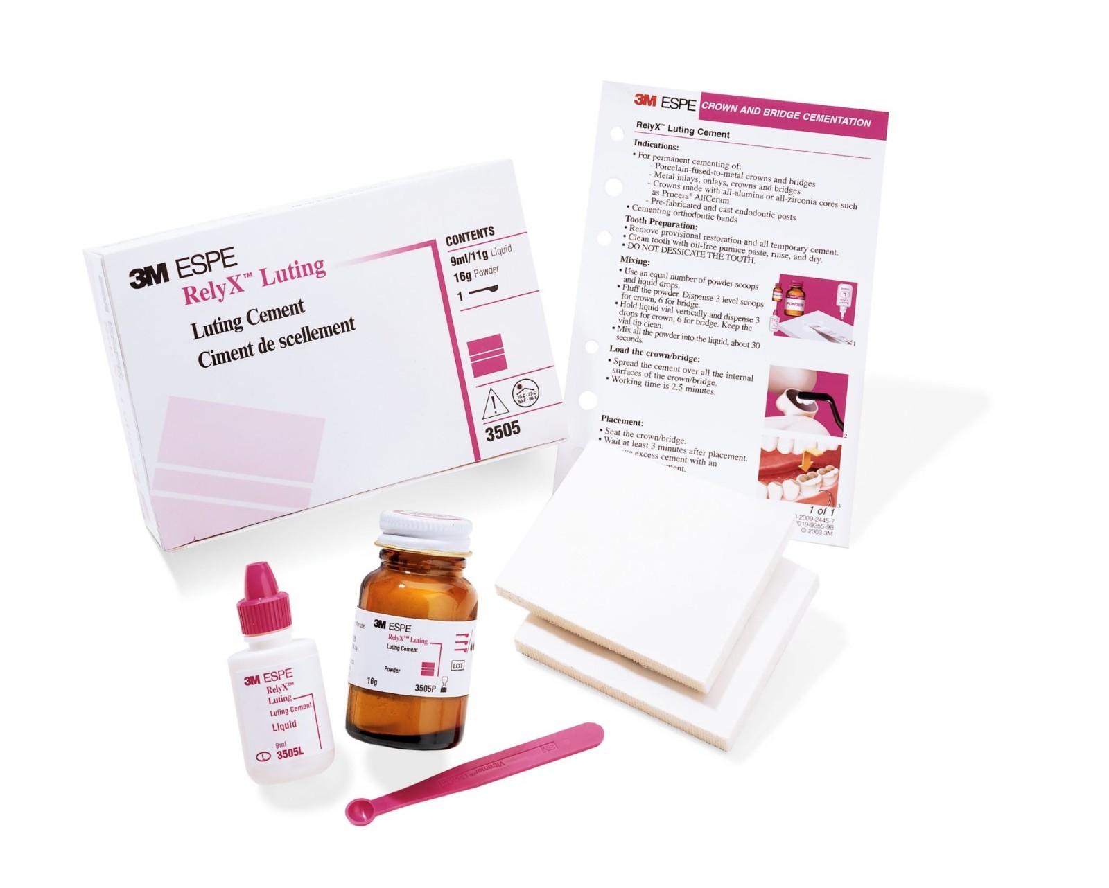3M ESPPE DENTAL RELYXX LUTE CEMENT POWDER & LIQUID SET ( Long Expiry)