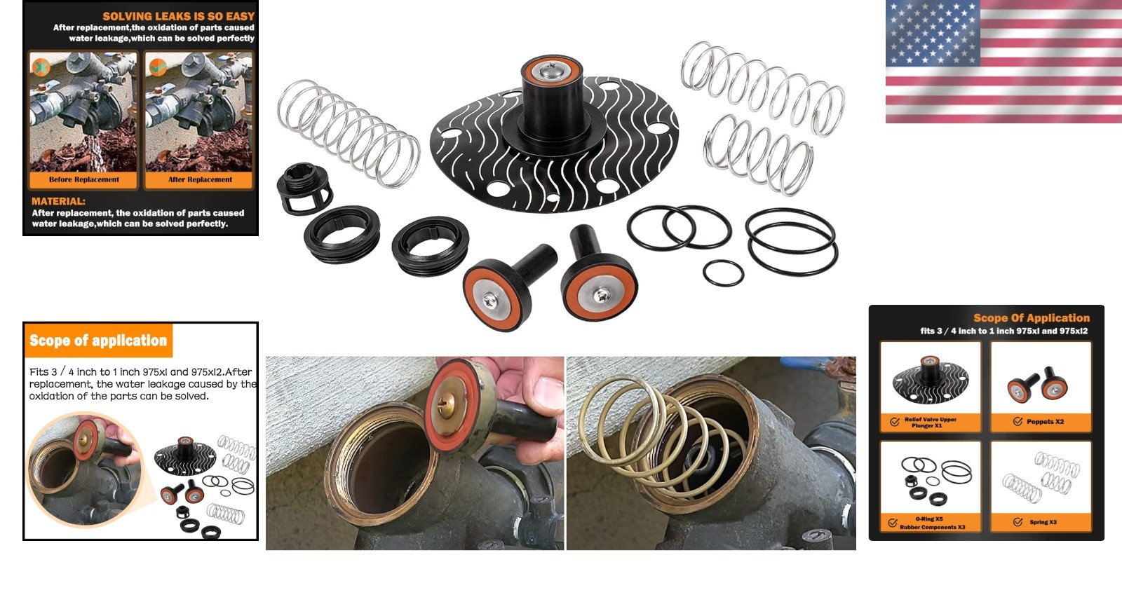Durable Backflow Repair Kit for Zurn Wilkins 975XL & 975XL2 – Easy Install