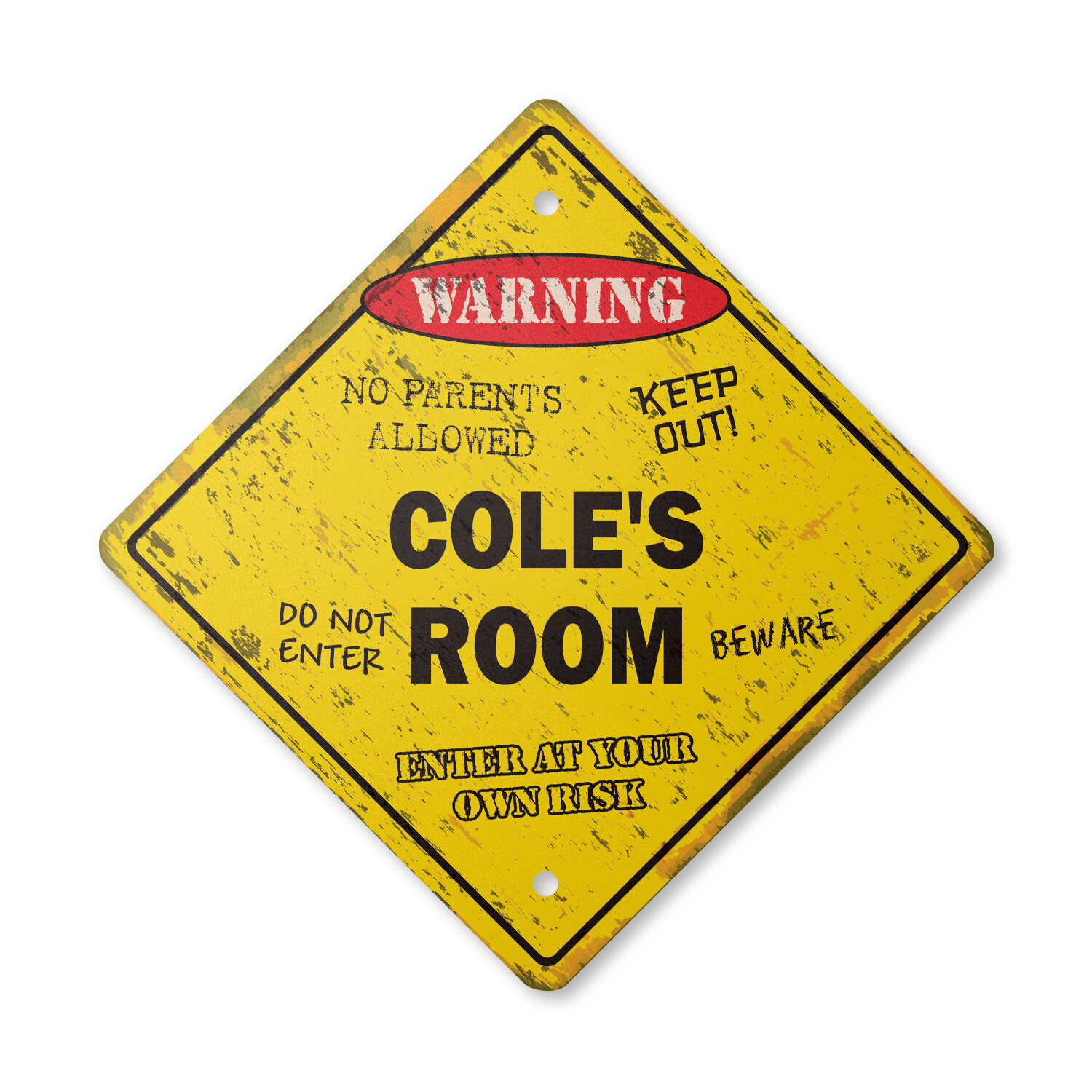 Cole’s Room Vintage Crossing Sign Xing Plastic Rustic kids bedroom children’s na