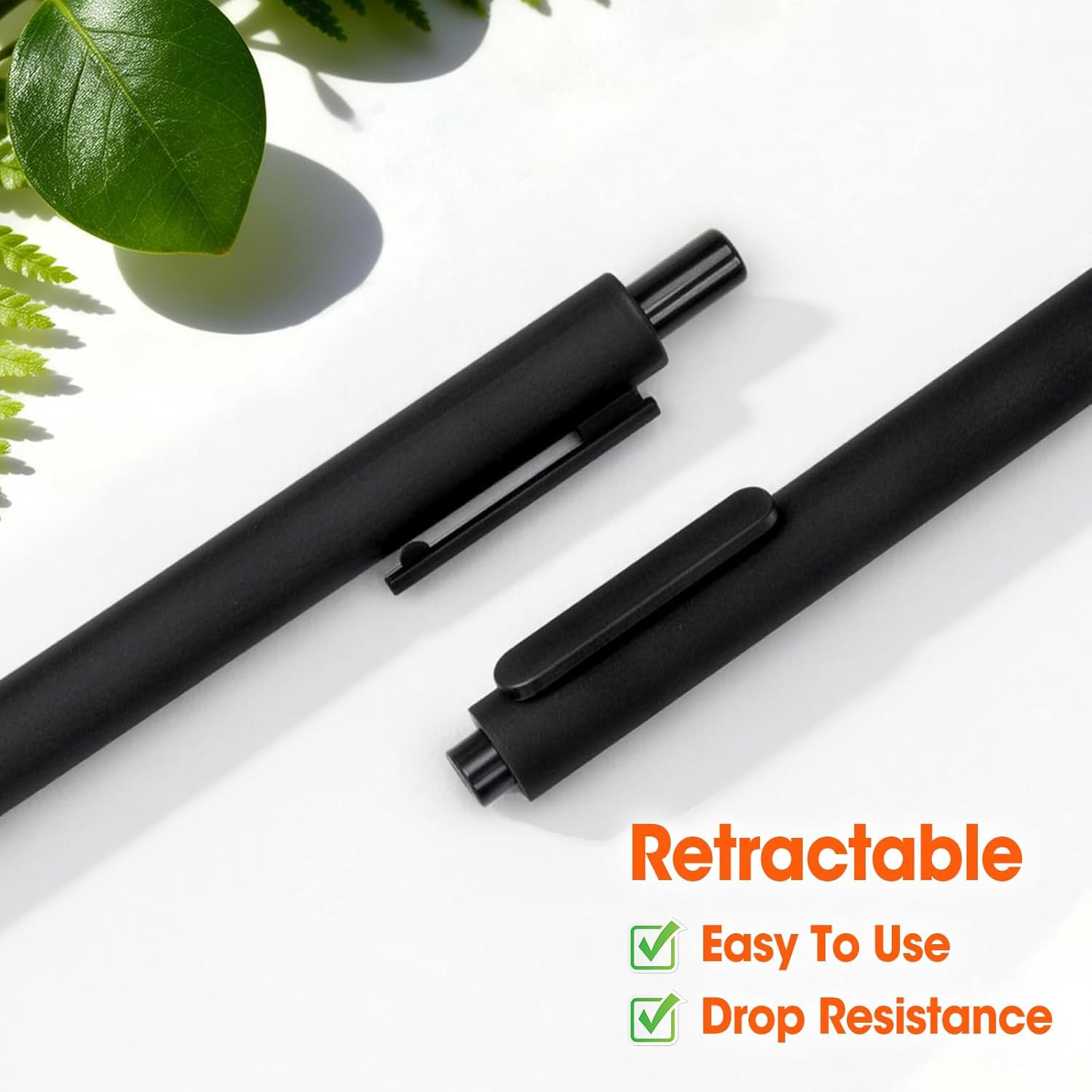 100 Pack Ballpoint Pens Bulk, Retractable Black Pens Ballpoint Medium Point 1Mm