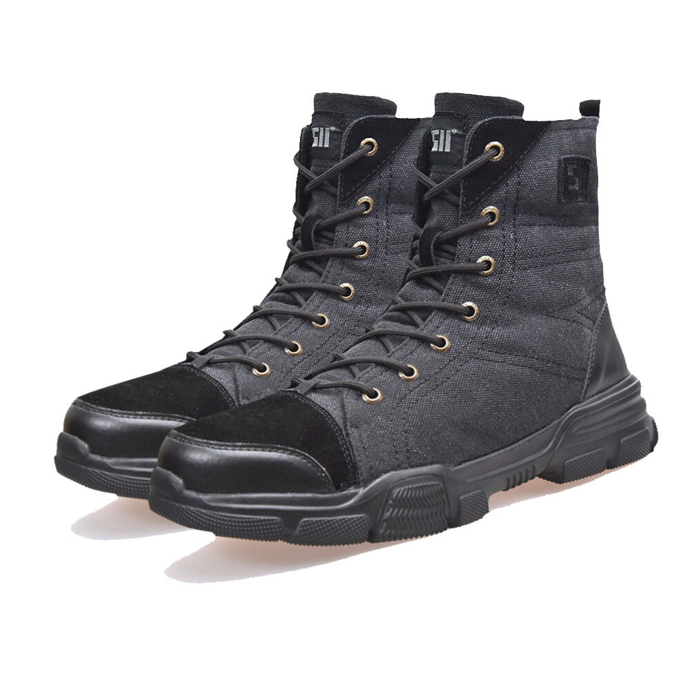 SUYSTEX MEN SAFETY BOOTS ARMY MILITARY TACTICAL STEEL TOE CAP COMBAT WORK SHOES