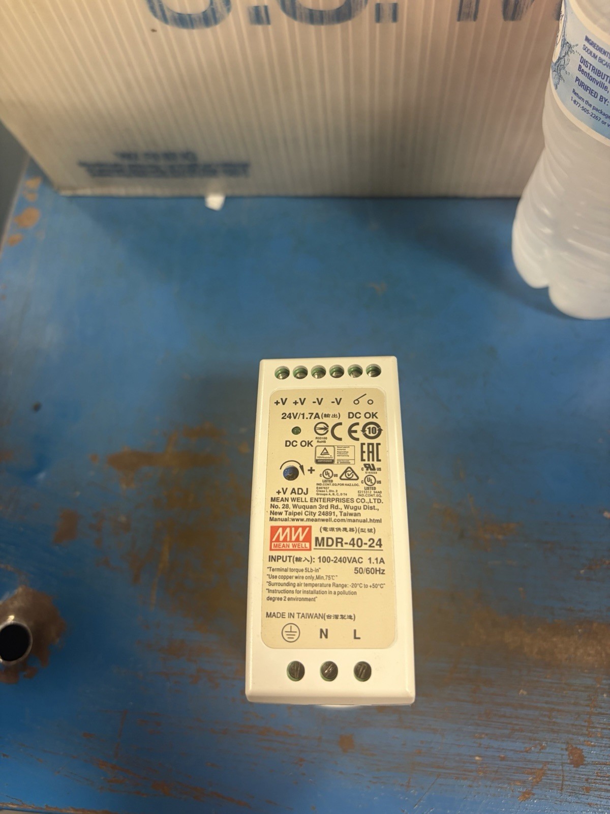 NEW NO BOX Mean Well MDR-40-24 DIN Rail Power Supply 24VDC
